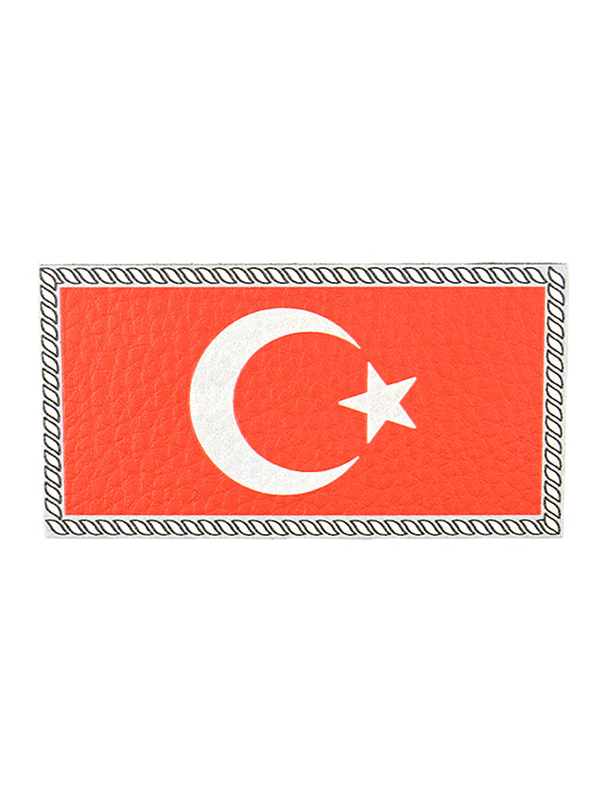 Türkiye Bayrak Dikdörtgen - Cırt - Patch - Peç - Arma - 8.5 x 4.5 cm