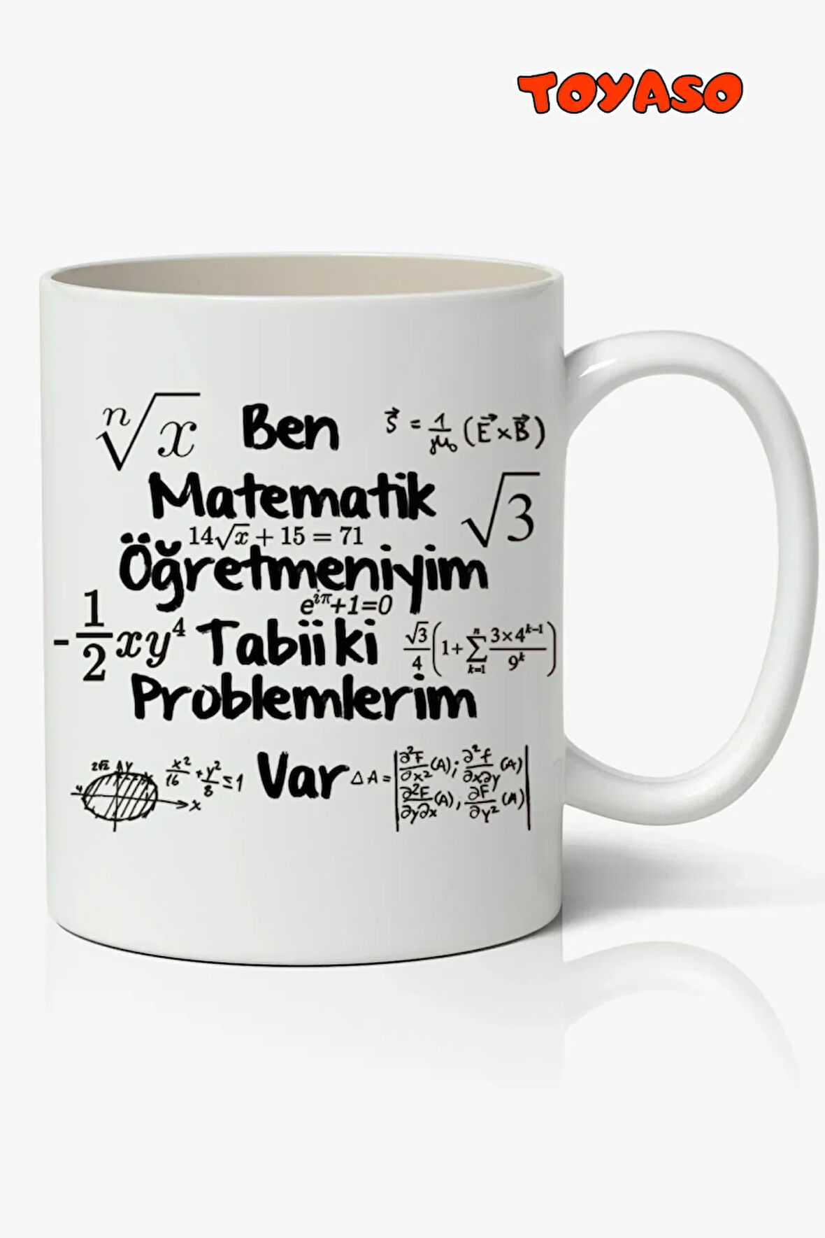 Matematik Öğretmeni Temalı Kupa Bardak Öğretmene Hediye Öğretmenler Günü Kupası