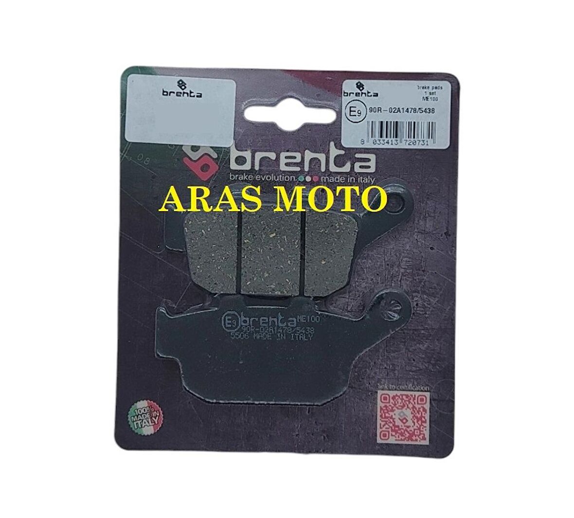 Drift 125 L Arka Fren Balatası Brenta (Made İn İtaly)- ARASMOTO