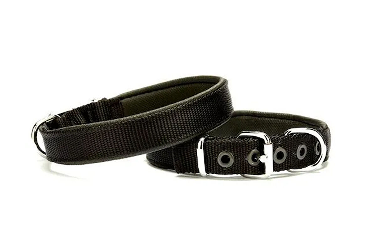 Softlu Köpek Boyun Tasması 1,5 cm x 30 cm Siyah