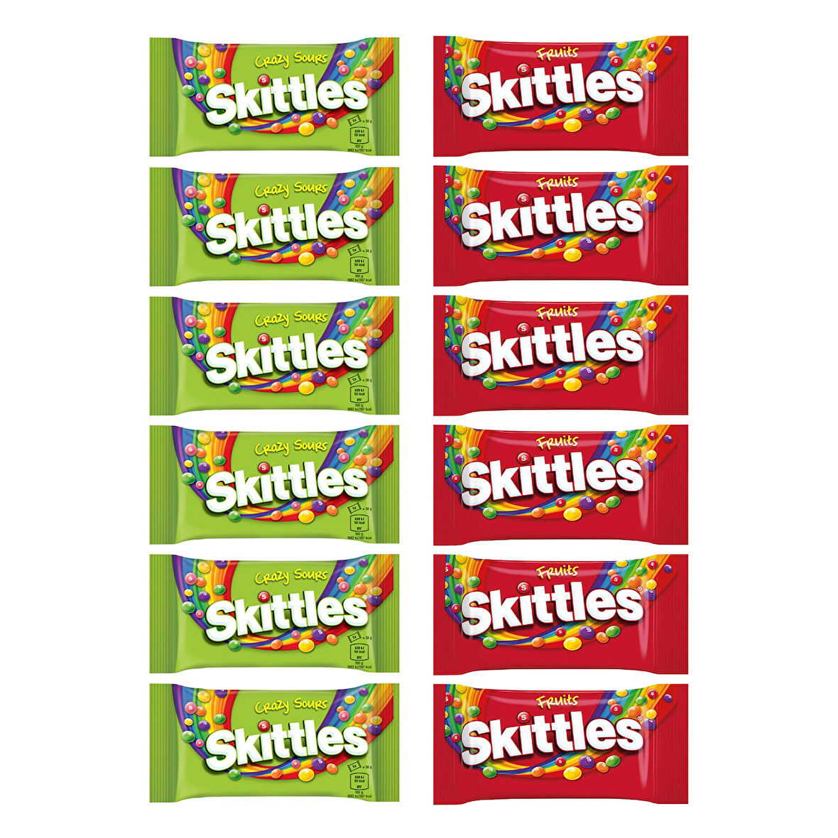 Skittles Yumuşak Draje 38 gr Meyveli ve Ekşili 12 li Karma Paket