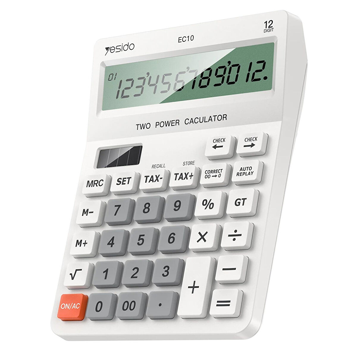 Yesido EC10 Güneş Enerjili Hesap Makinesi Beyaz