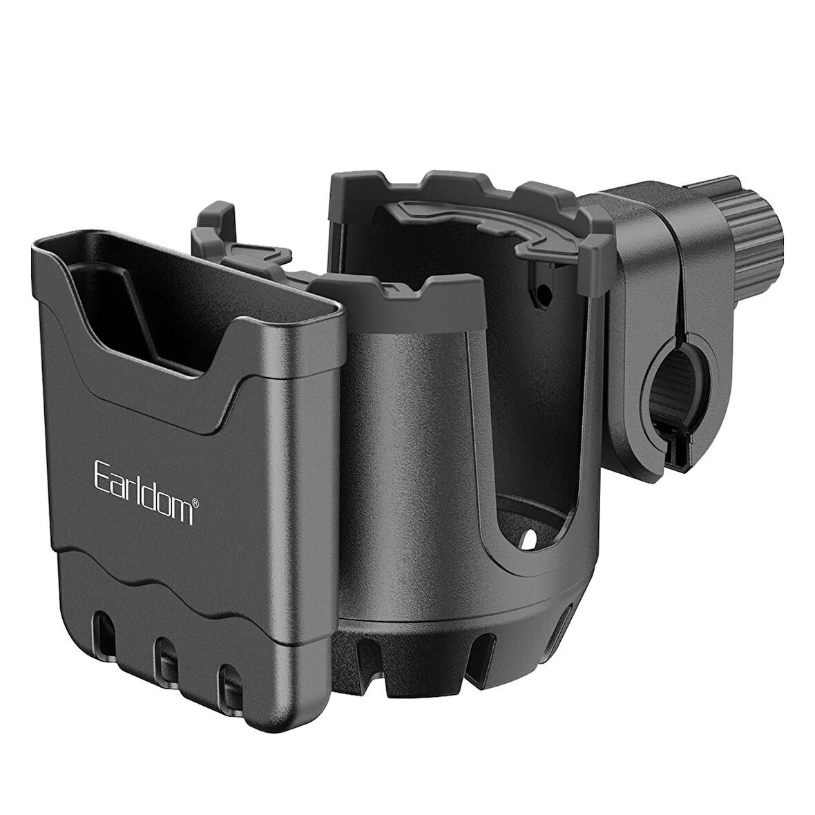 Earldom EH293 Motosiklet İçin Ayarlanabilir 2 in 1 Telefon ve Şişe Tutucu Siyah