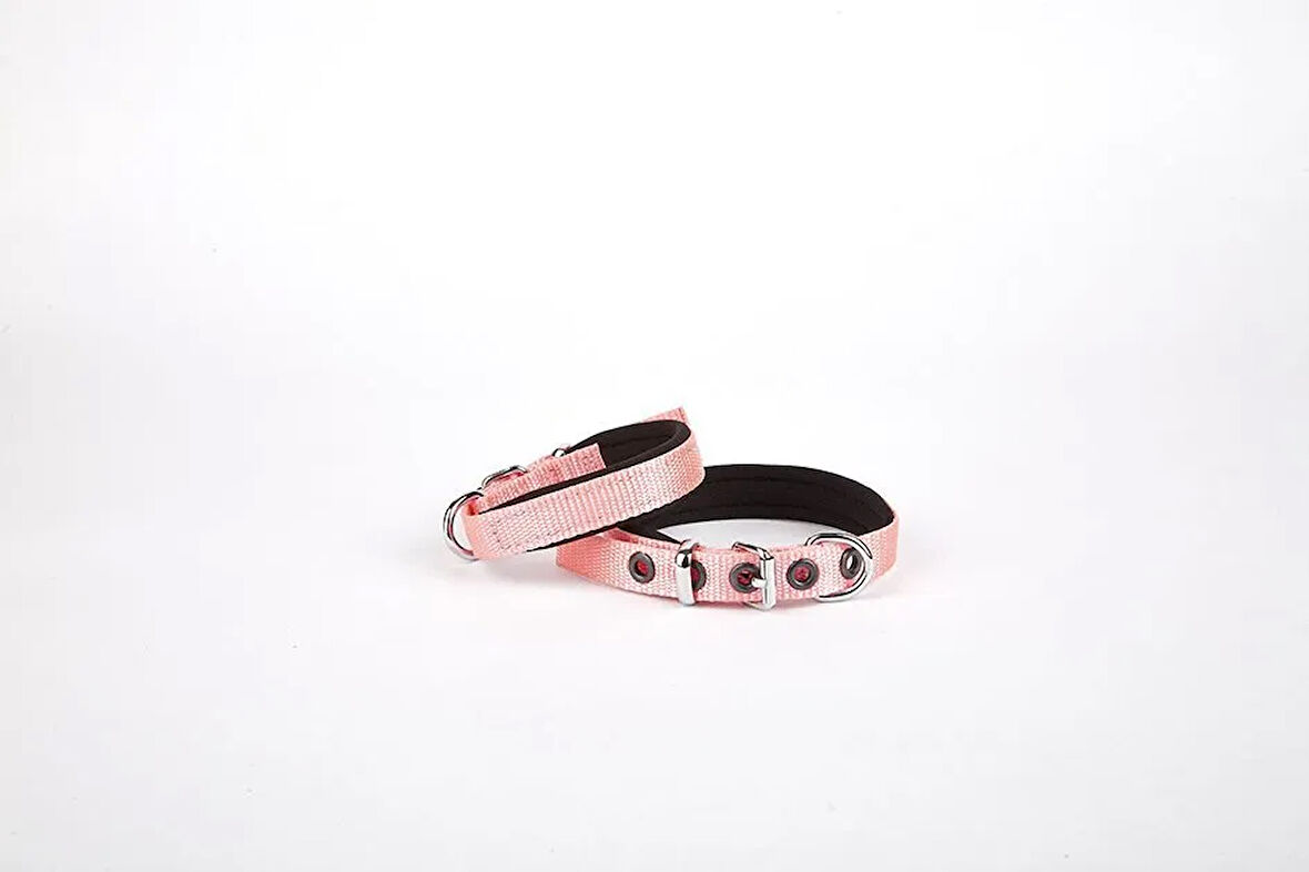 Softlu Köpek Boyun Tasması 1,5 cm x 30 cm Pembe