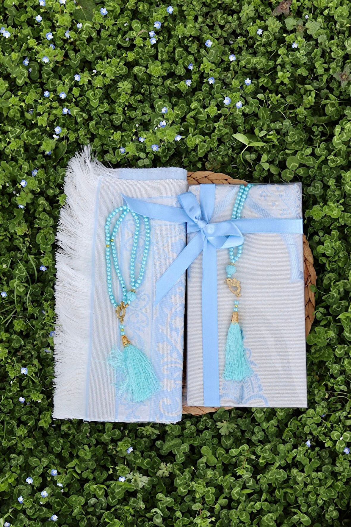 Hediyelik Pamuklu Seccade Seti S1004 Siyah