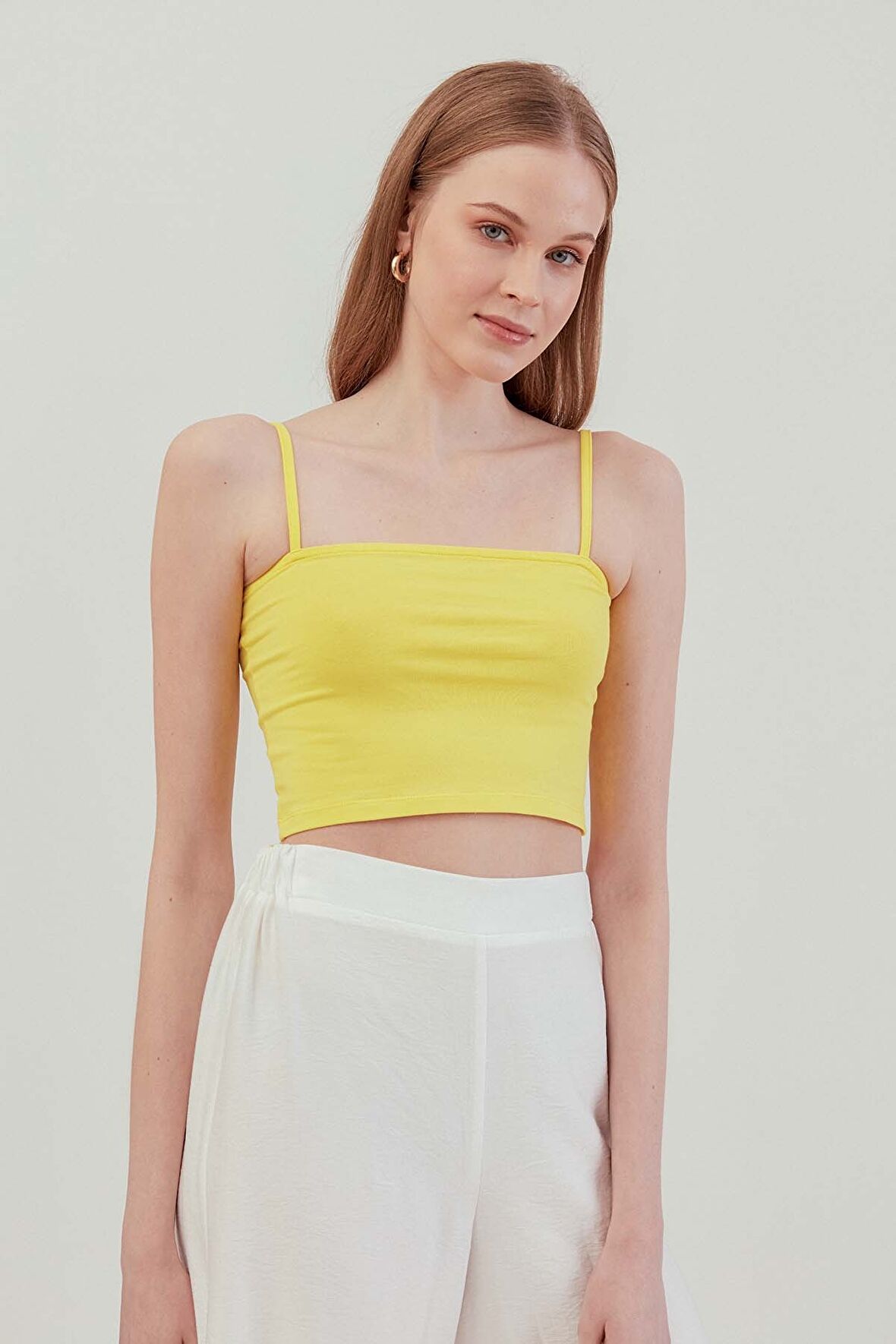 Askılı Crop Pamuk Atlet