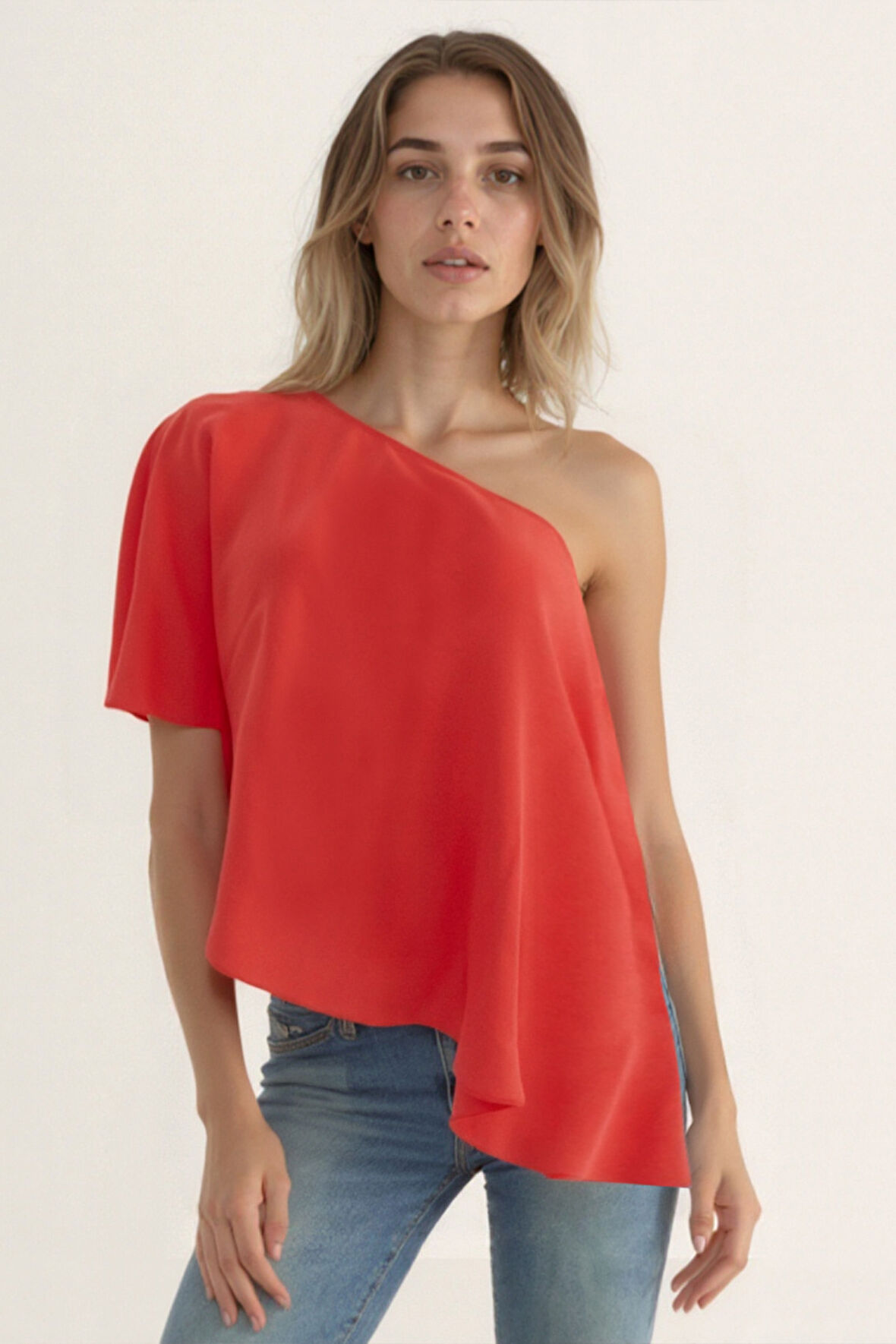 Tek Omuz Kayık Yaka Bluz