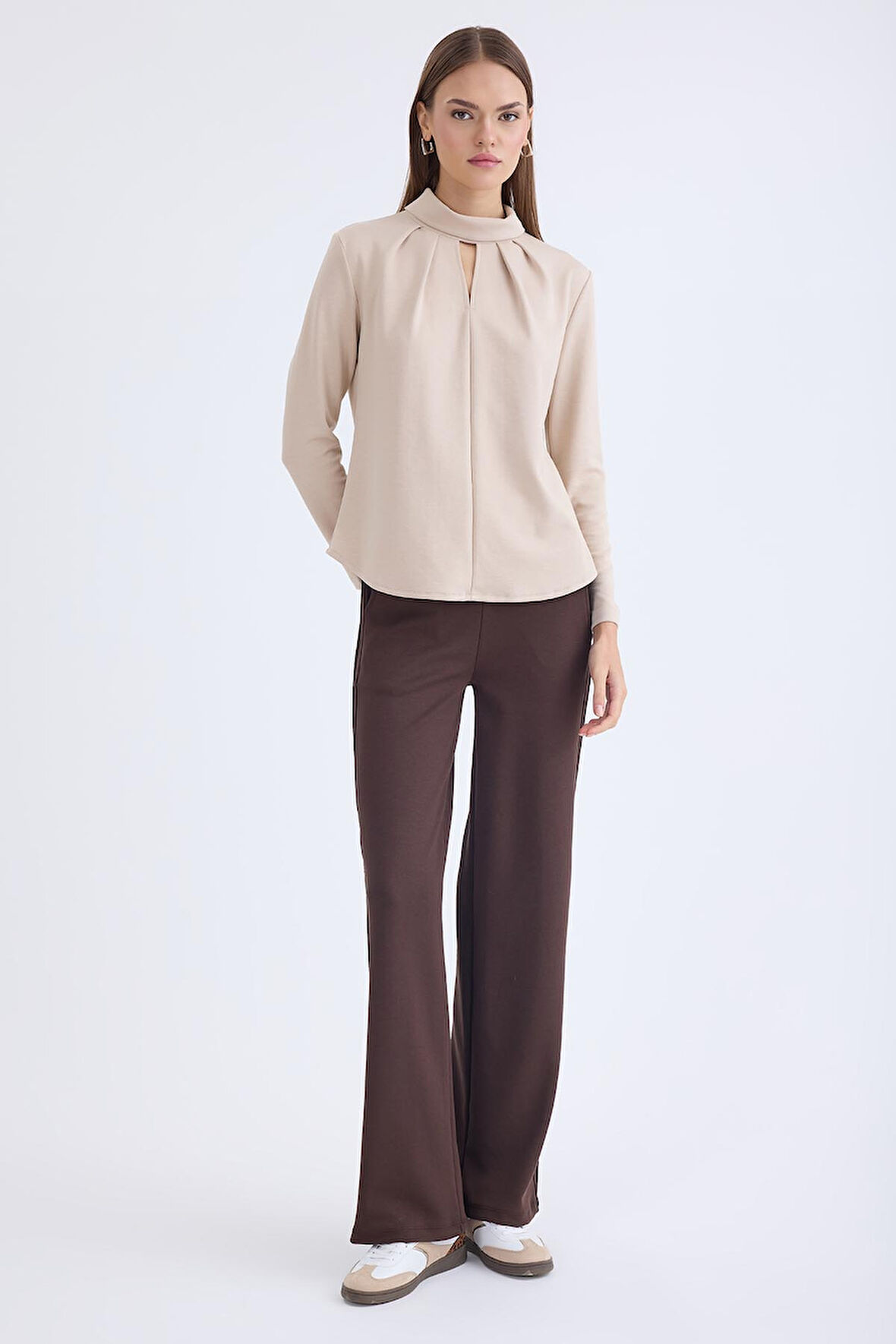 Beli Lastikli Geniş Paça Eşofman Pantolon