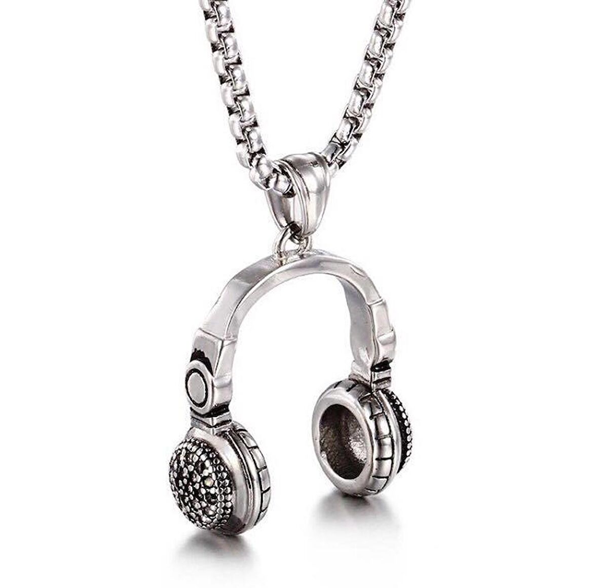 Kulaklık Dj Müzik Nota Müzisyen Paslanmaz Çelik Kolye