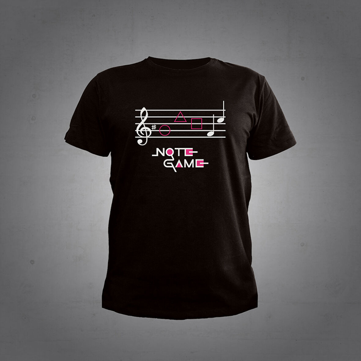 Herşey Nota Note Game Siyah Tshirt