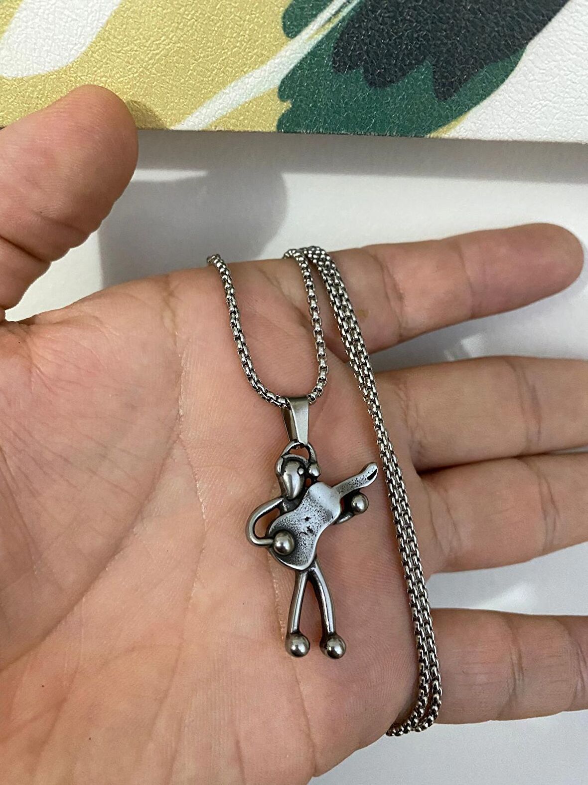 Gitar Kolye Paslanmaz Çelik