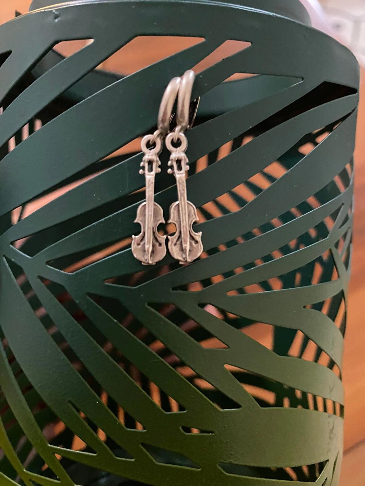 Keman Küpe Erkek Kadın