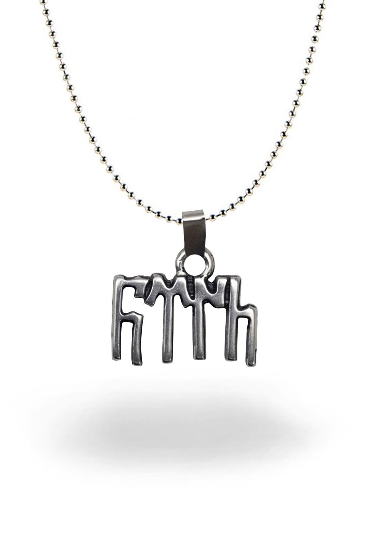 Göktürkçe Türk Kolye Kadın Erkek Gümüş Kaplama Düz Zincir 60cm