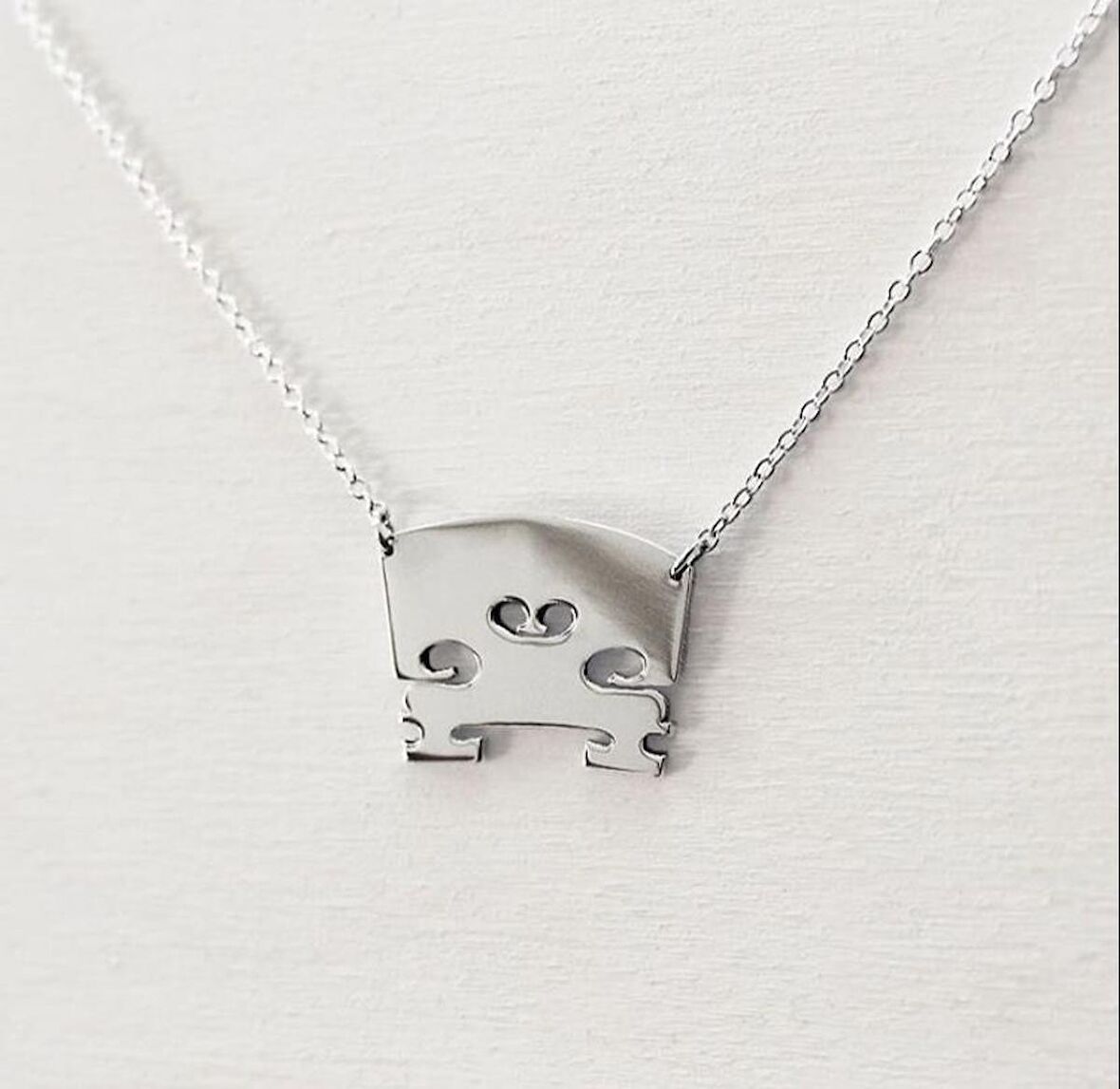 Herşey Nota Keman Kolye Gümüş 925 Ayar