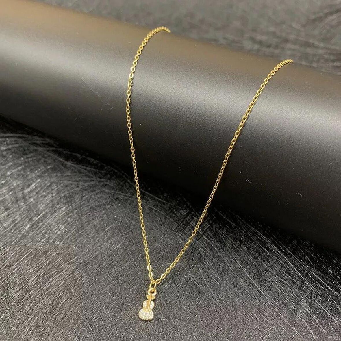 Keman Taşlın Gold kolye