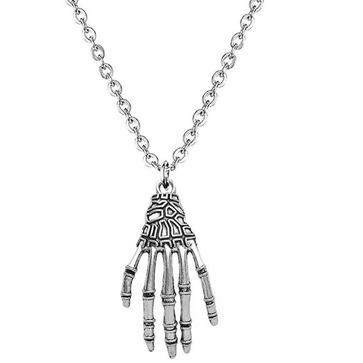 İskelet El  Unisex Kolye