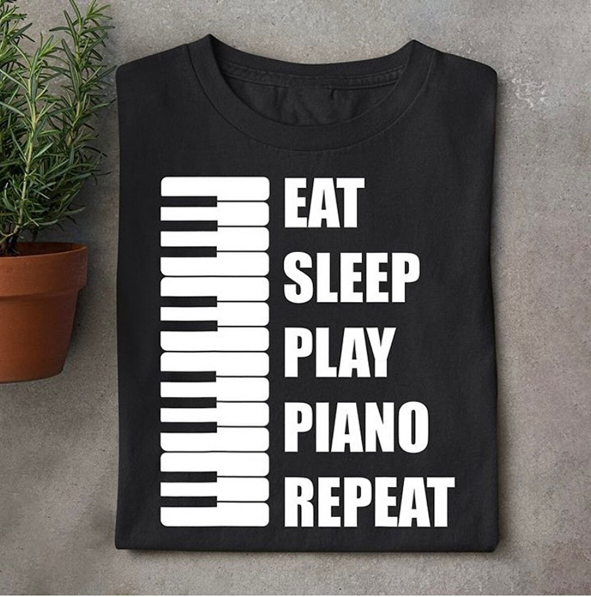 Herşey Nota Piyano  Unisex Tshirt