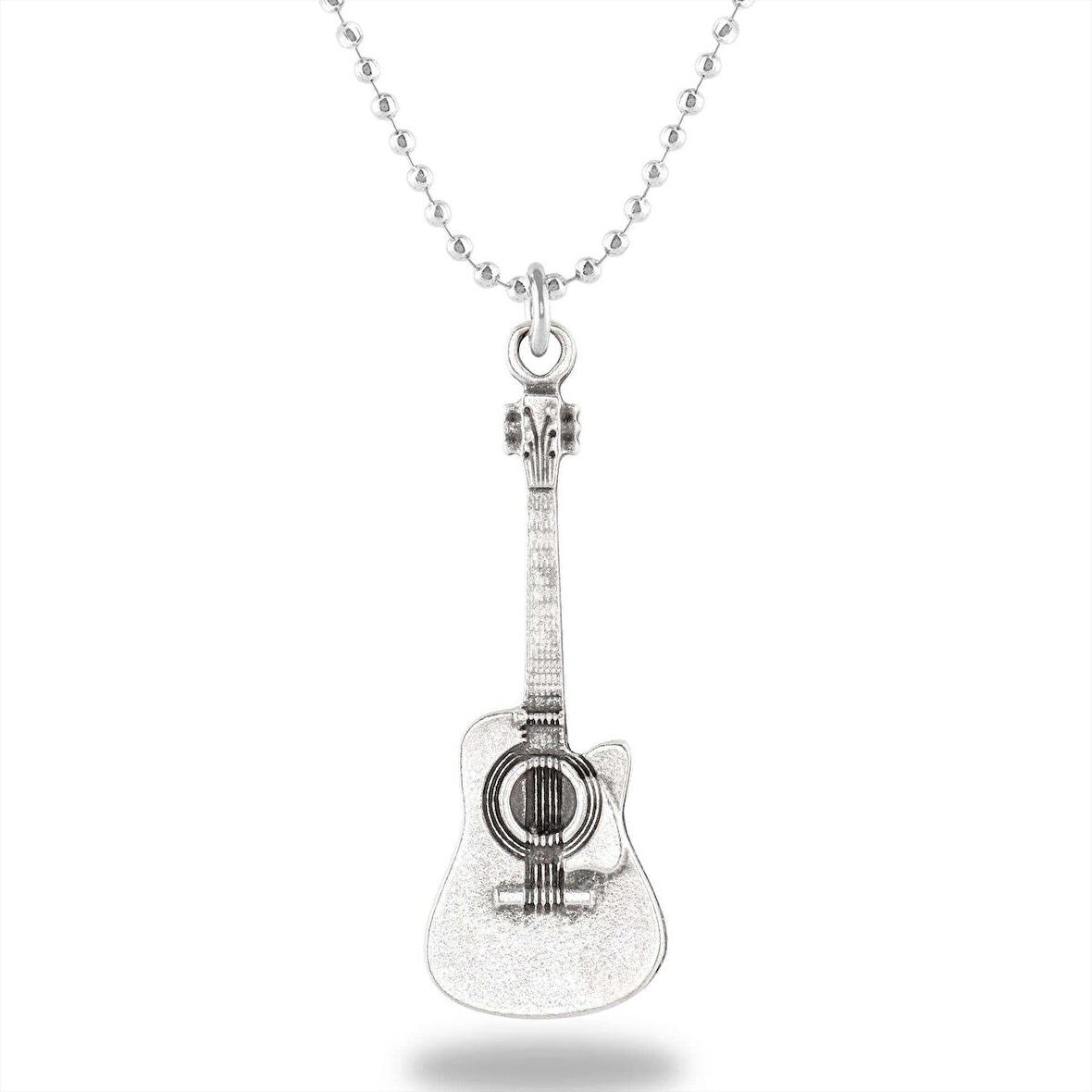 925 Ayar Gümüş Kaplama Klasik Gitar Kolye