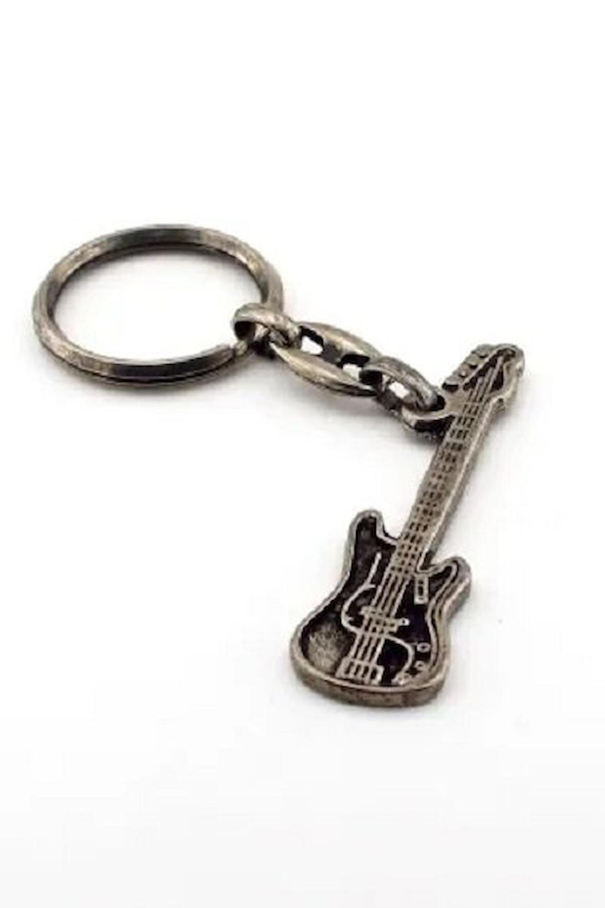 Elektro Gitar Eskitme Metal Anahtarlık