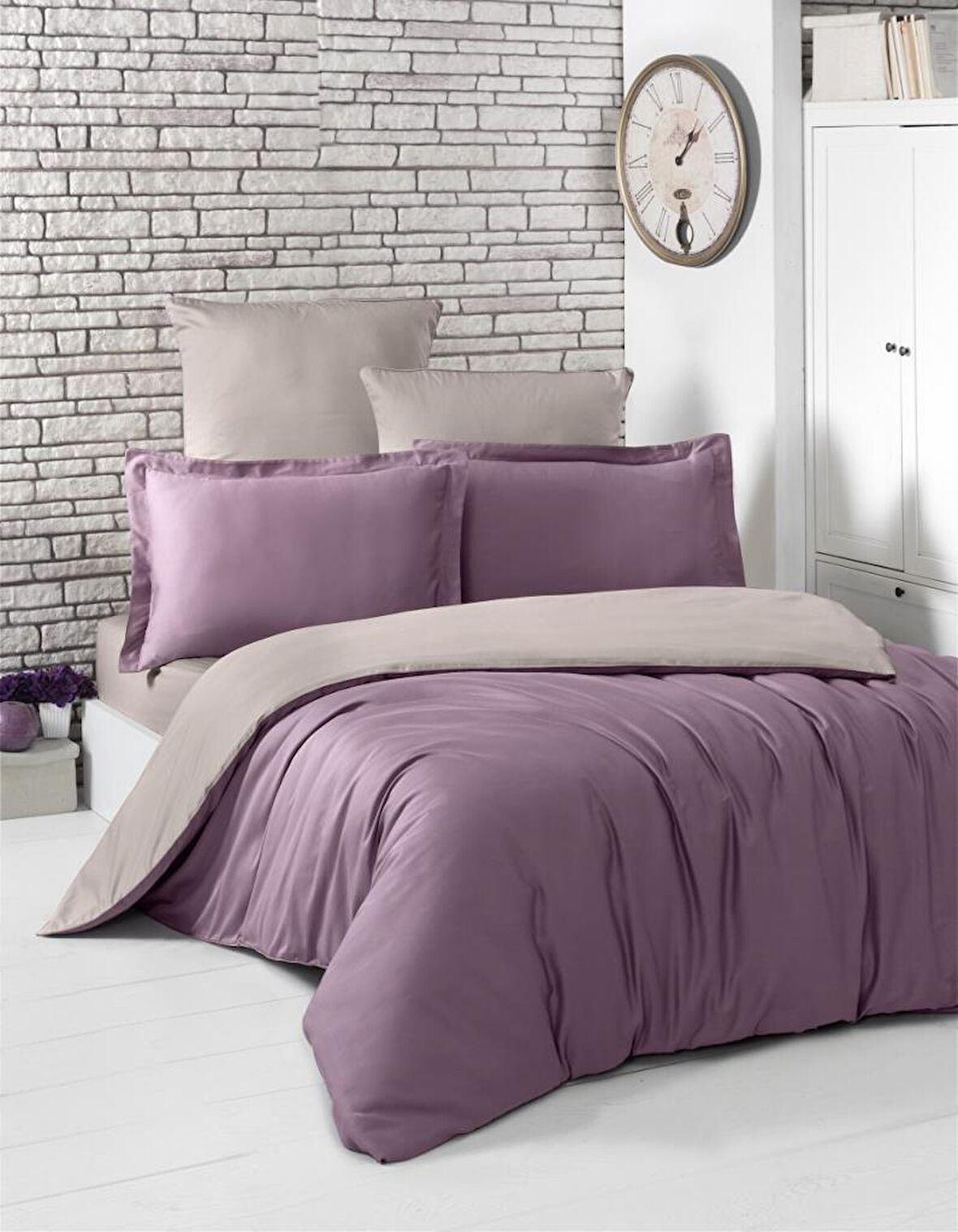 Mach Saten Loft Çift Kişilik Nevresim Takımı 200x220
