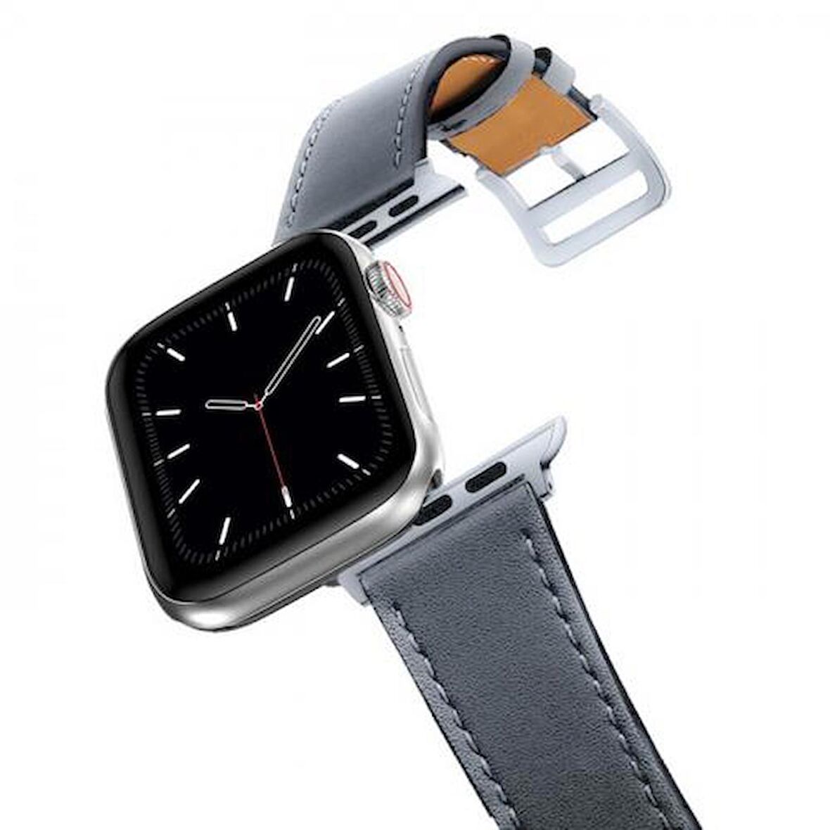 Polham Apple Watch 4-5-6 İle Uyumlu 40mm Retro Tasarımlı Deri Kordon, Ultra Sağlam Kilitli Kayış