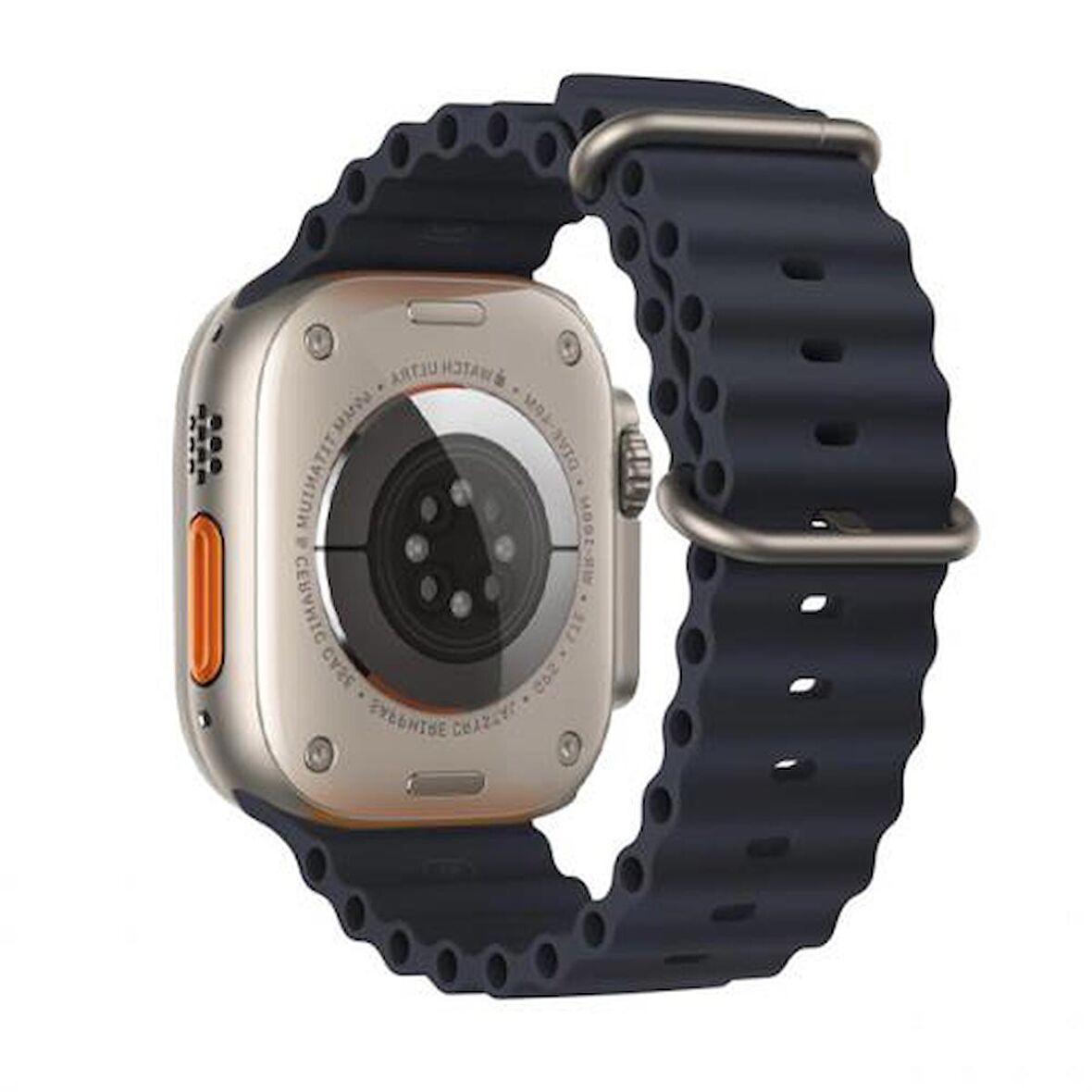 Polham Apple Watch 7-8 İle Uyumlu 45mm Marine Loop Silikon Kordon, Ultra Hafif ve Rahat Kayış