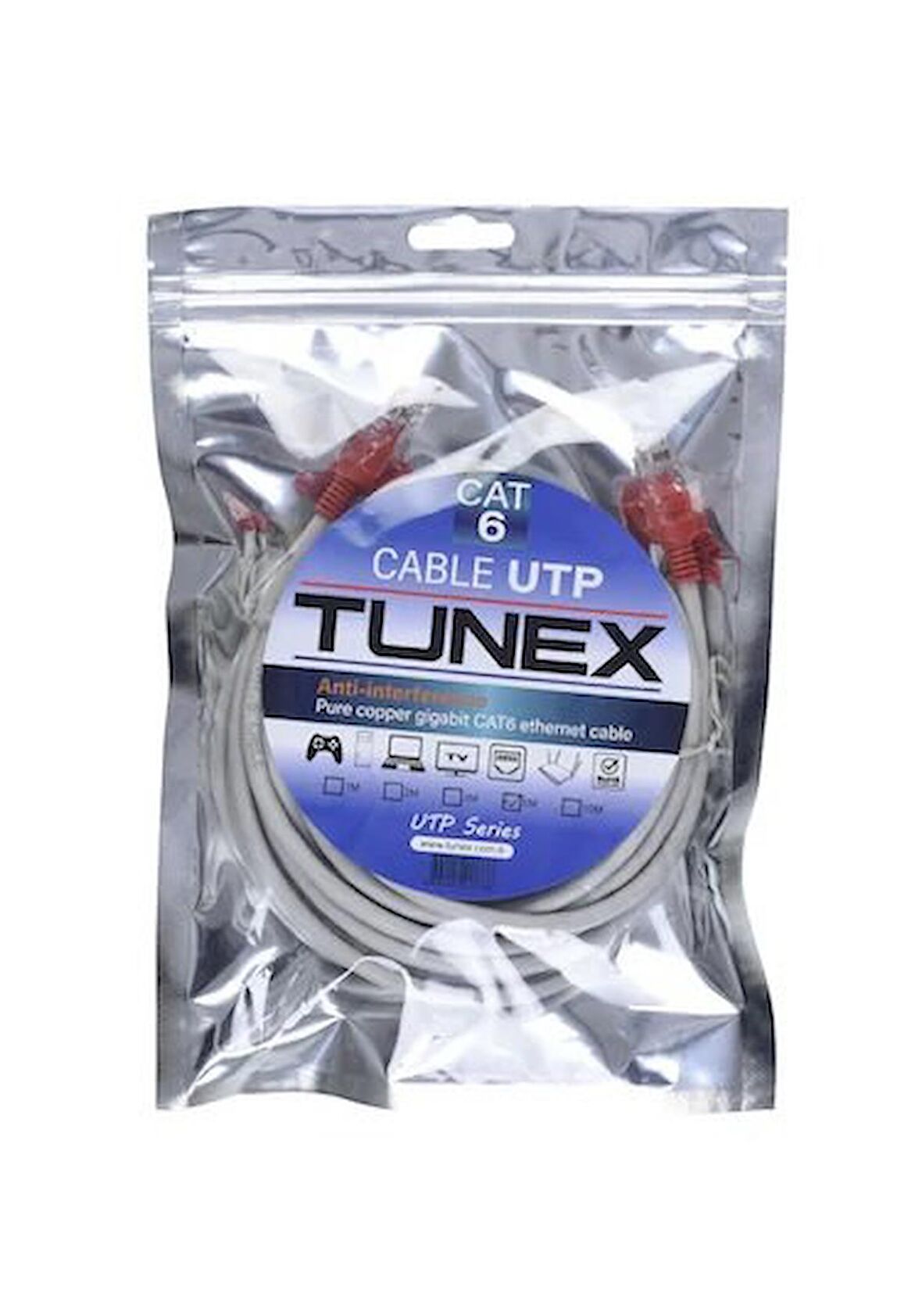 TUNEX 5 Mt Jaklı Cat6 Ethernet Kablosu TNX-C-5