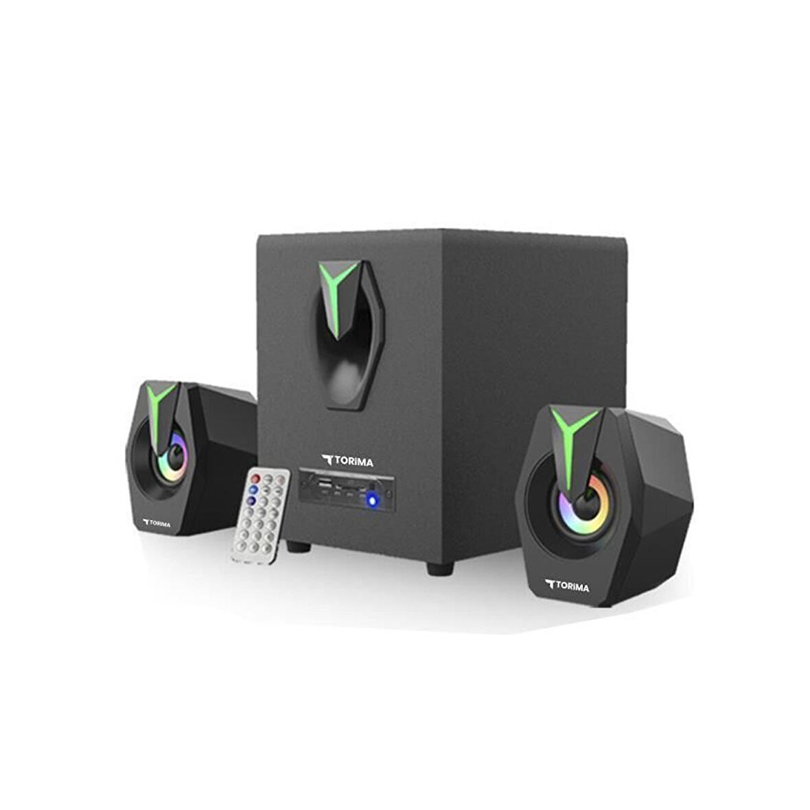 TORİMA D38 Ses Sistemi 2+1 8W Bluetooth USB TF FM RGB Işıklı