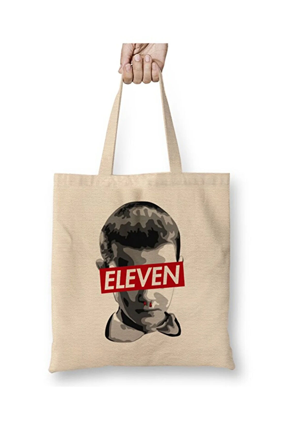 Stranger Things Eleven Bez Çanta Uzun Saplı Alışveriş Çantası Plaj Çantası