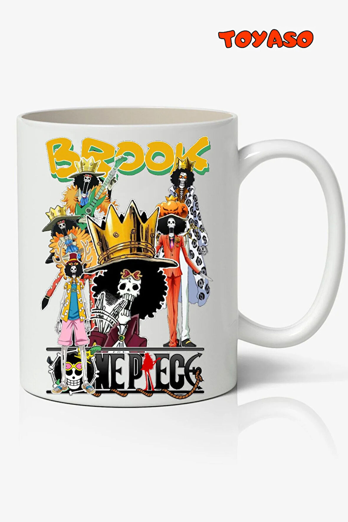 One Piece Brook Anime Temalı Beyaz Kupa Bardak Sevgiliye Arkadaşa Hediye
