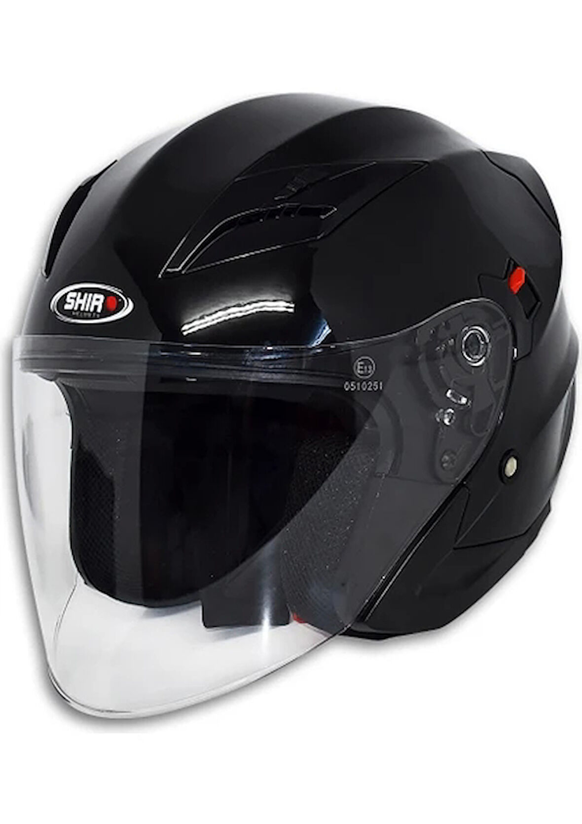 Shiro Kask SH-450 Çenesiz Parlak Siyah