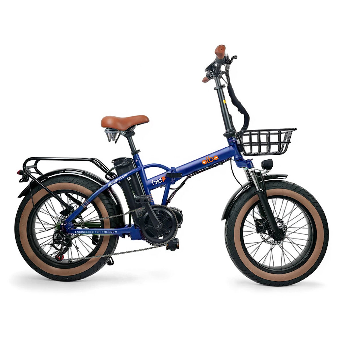 ALBA FOLD F 750 mid OFF ROAD PREMİUM 48V 16Ah(768Wh) LACİVERT ZIRHLI LASTİK