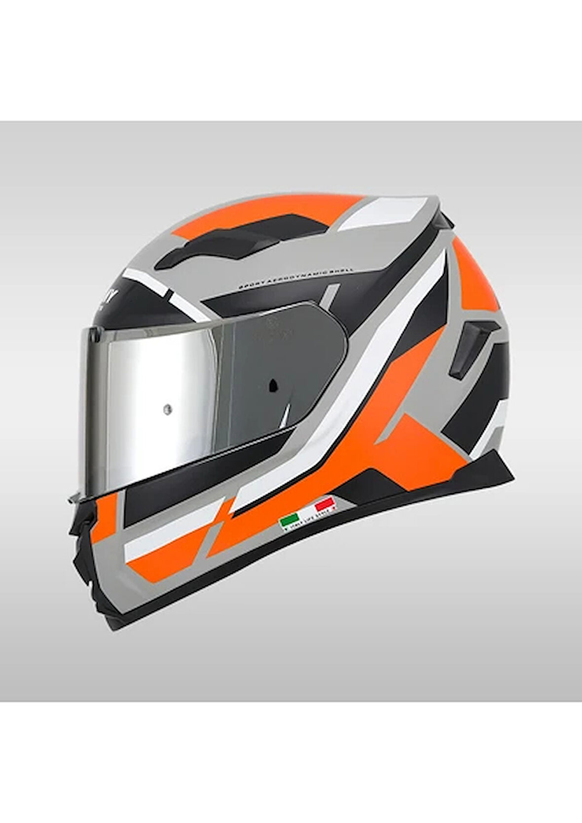 Sway 820 Aıx Orange Full Face Kask Kapalı Motosiklet Kask