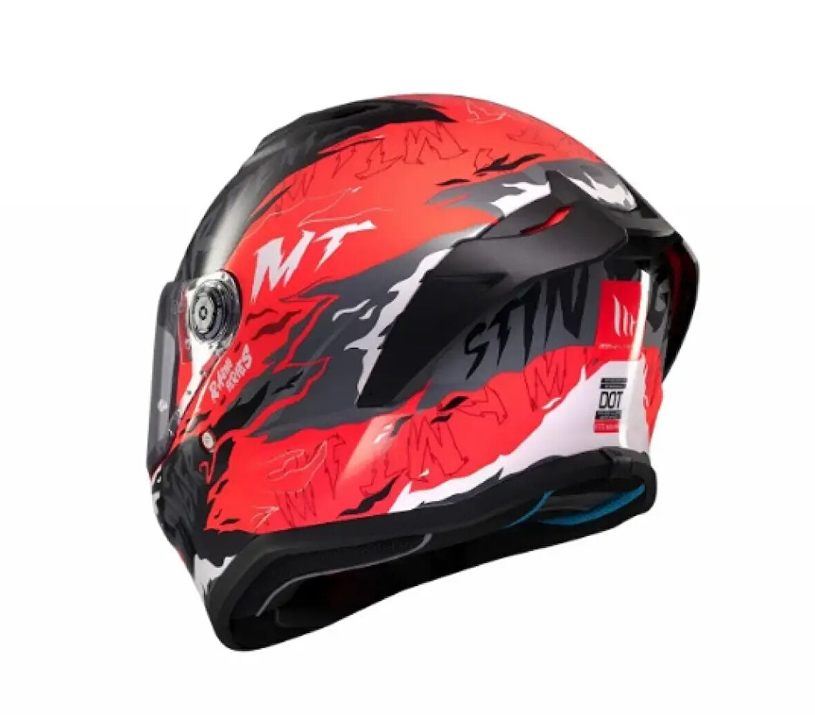 KASK MT STINGER ARDENT B5 MAT SİYAH/KIRMIZI