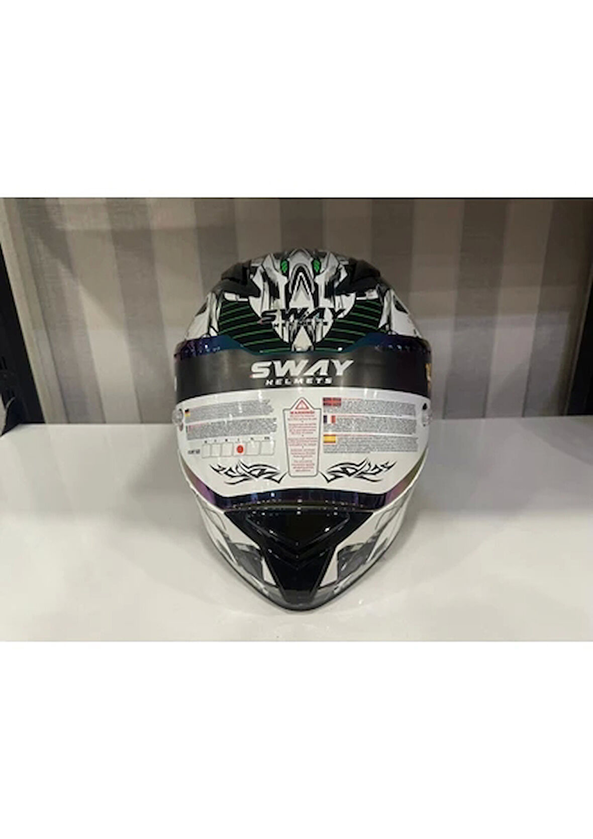 Sway Kask Sway Sw 850 Whıte/green Full Face