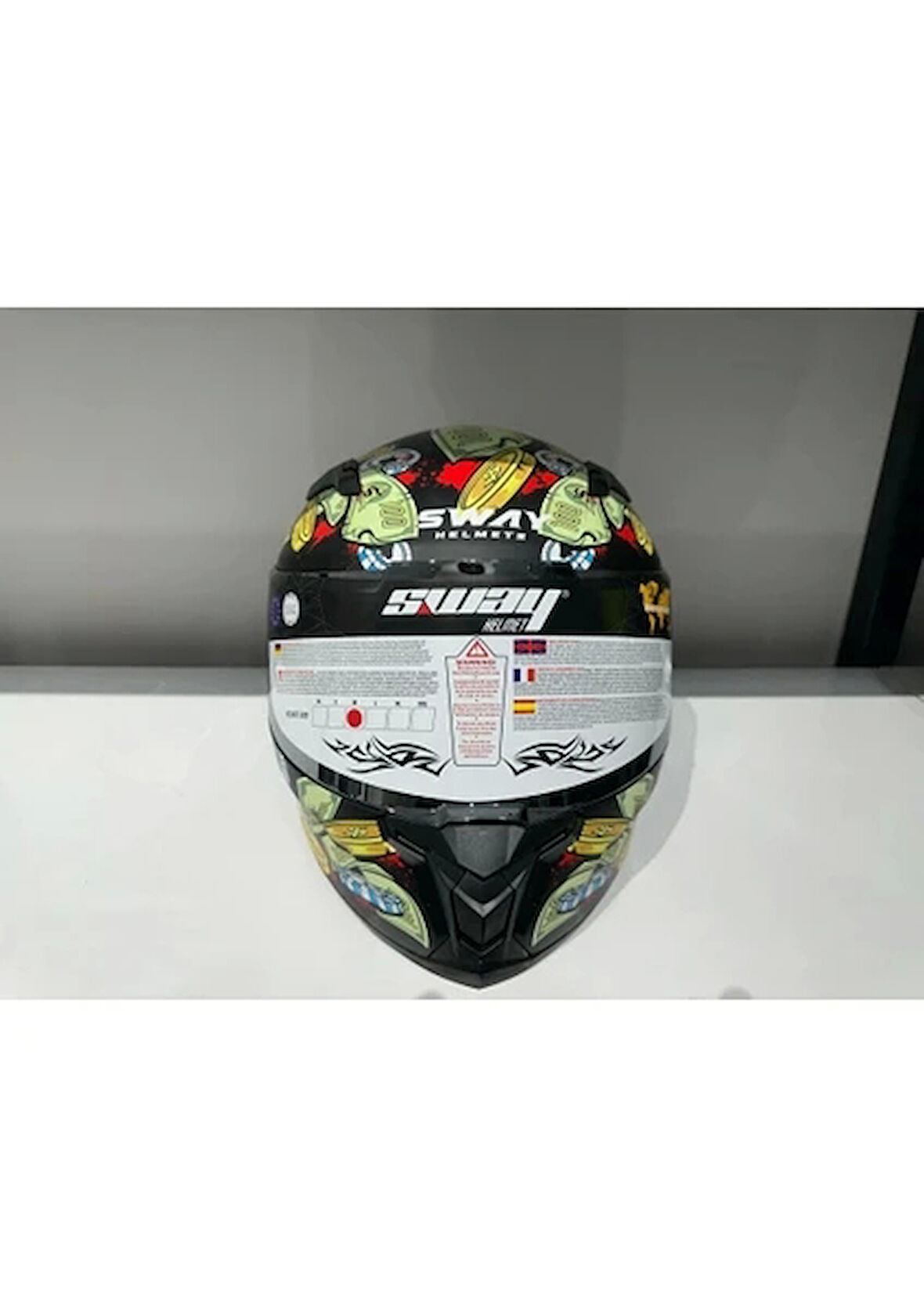 Sway Kask Sway Sw 820 Ugly Fulla Face Gümüş Vizör