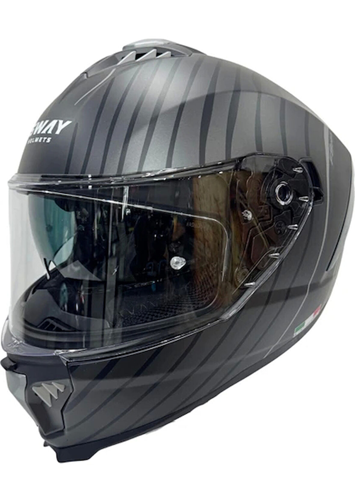 Sway Kask Sway Sw 865 Space Black Whıte Güneş Gözlüklü