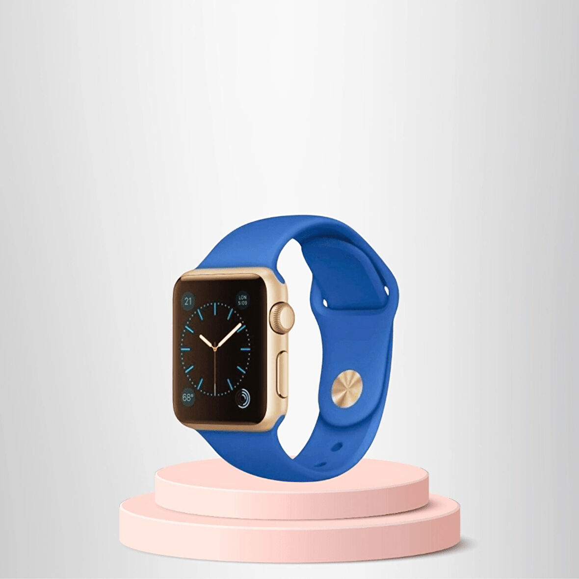 Apple Watch ultra Silikon Kordon 42-44-45-49 Mm/L Uyumlu LACİVERT