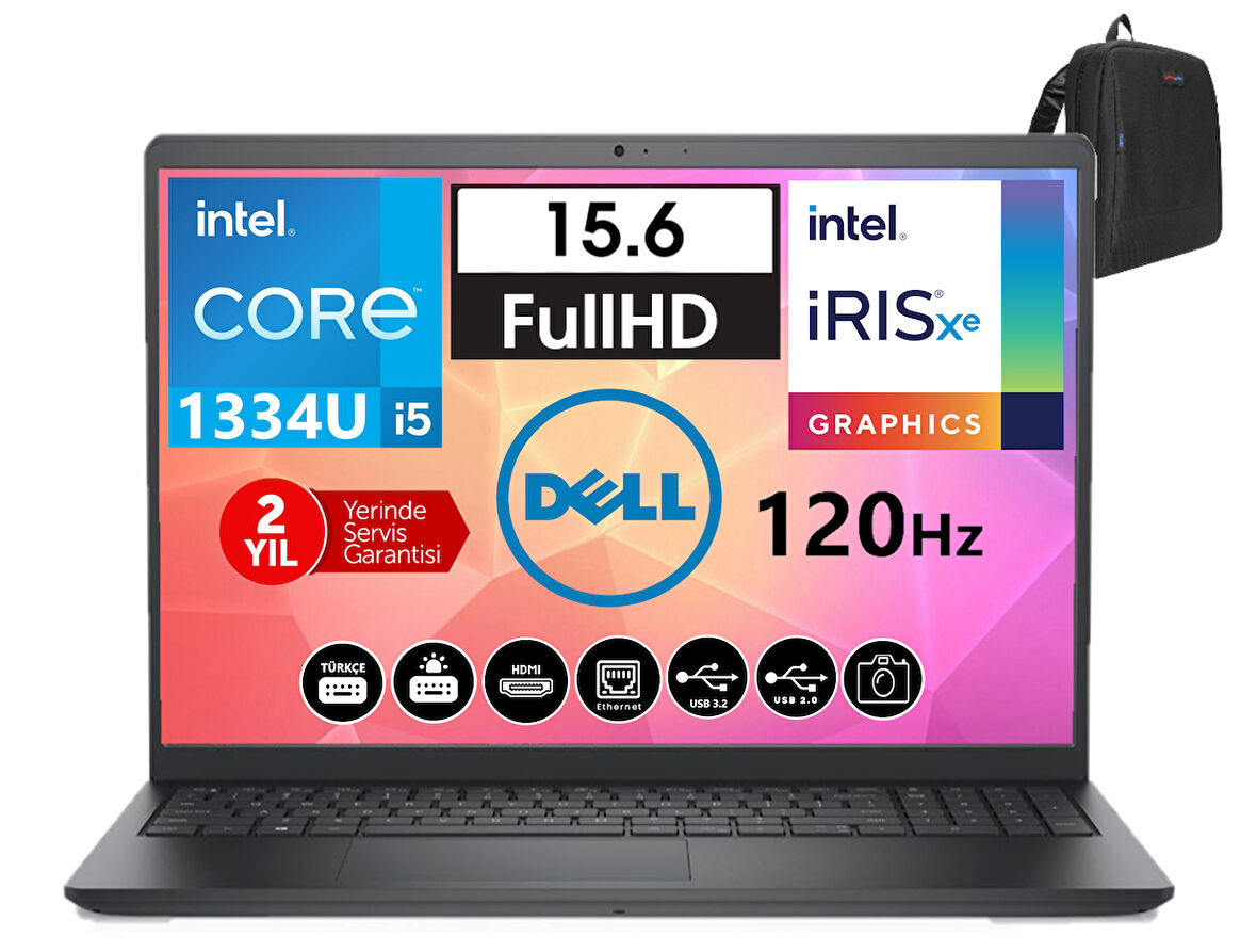 Dell Vostro 3530 Intel Core I5-1334U 16GB 512GB SSD Fhd 15.6" 120HZ W11PRO WN1611PVNB352047+ZETTAÇANTA