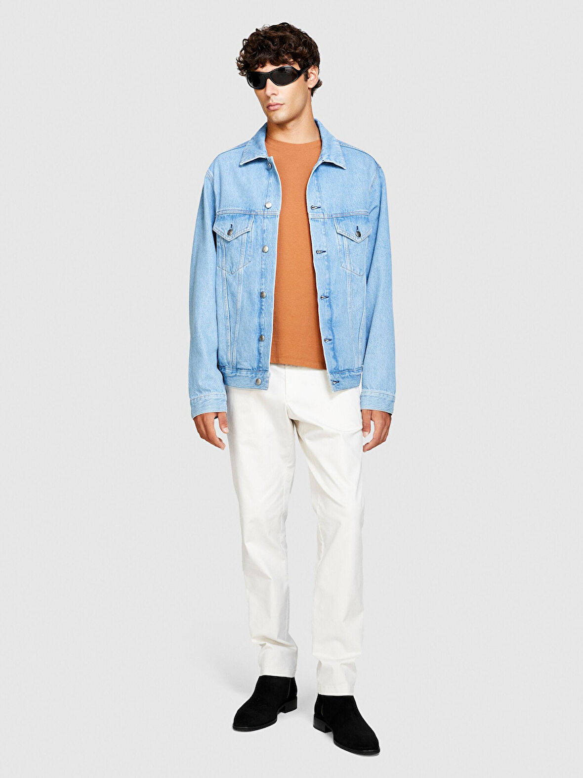 Slim Fit Vintage Efekt Chino Pantolon Erkek Krem Pantolon - 323A4DM6SF02Y