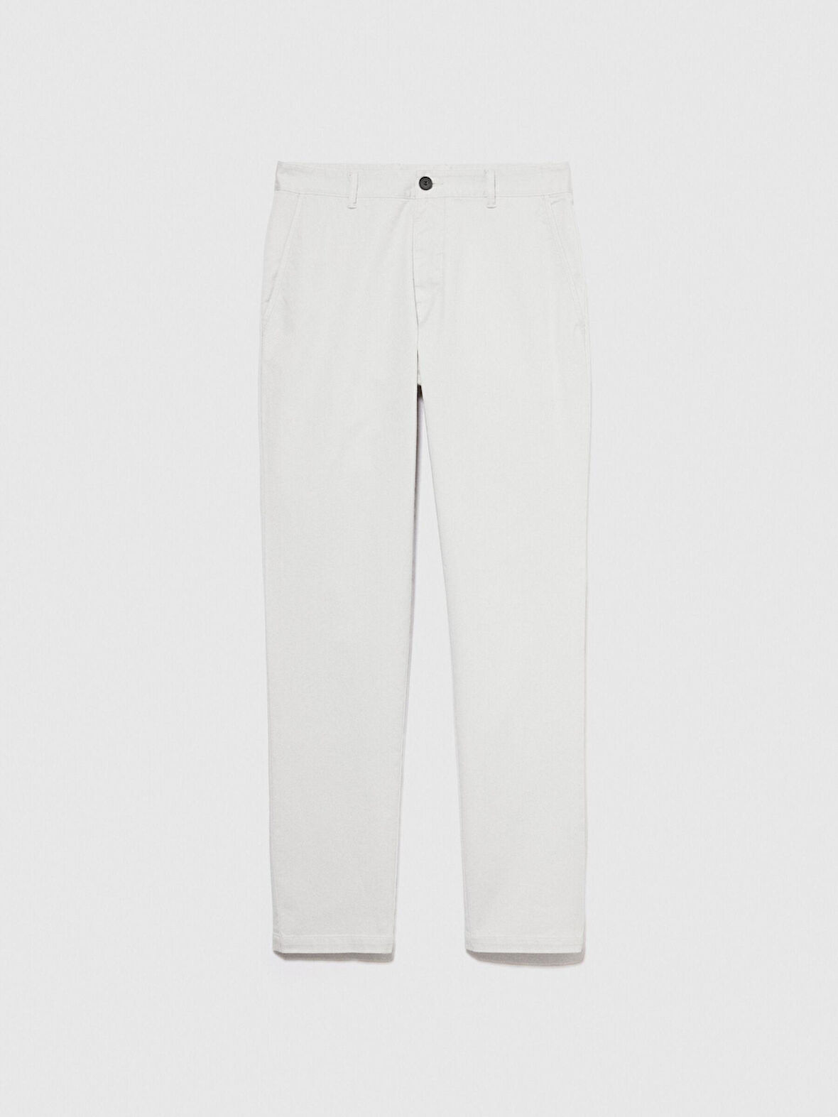 Streç Pamuklu Kemer Delikli Slim Fit Pantolon Erkek Gri Pantolon - 324P4AIHSF021