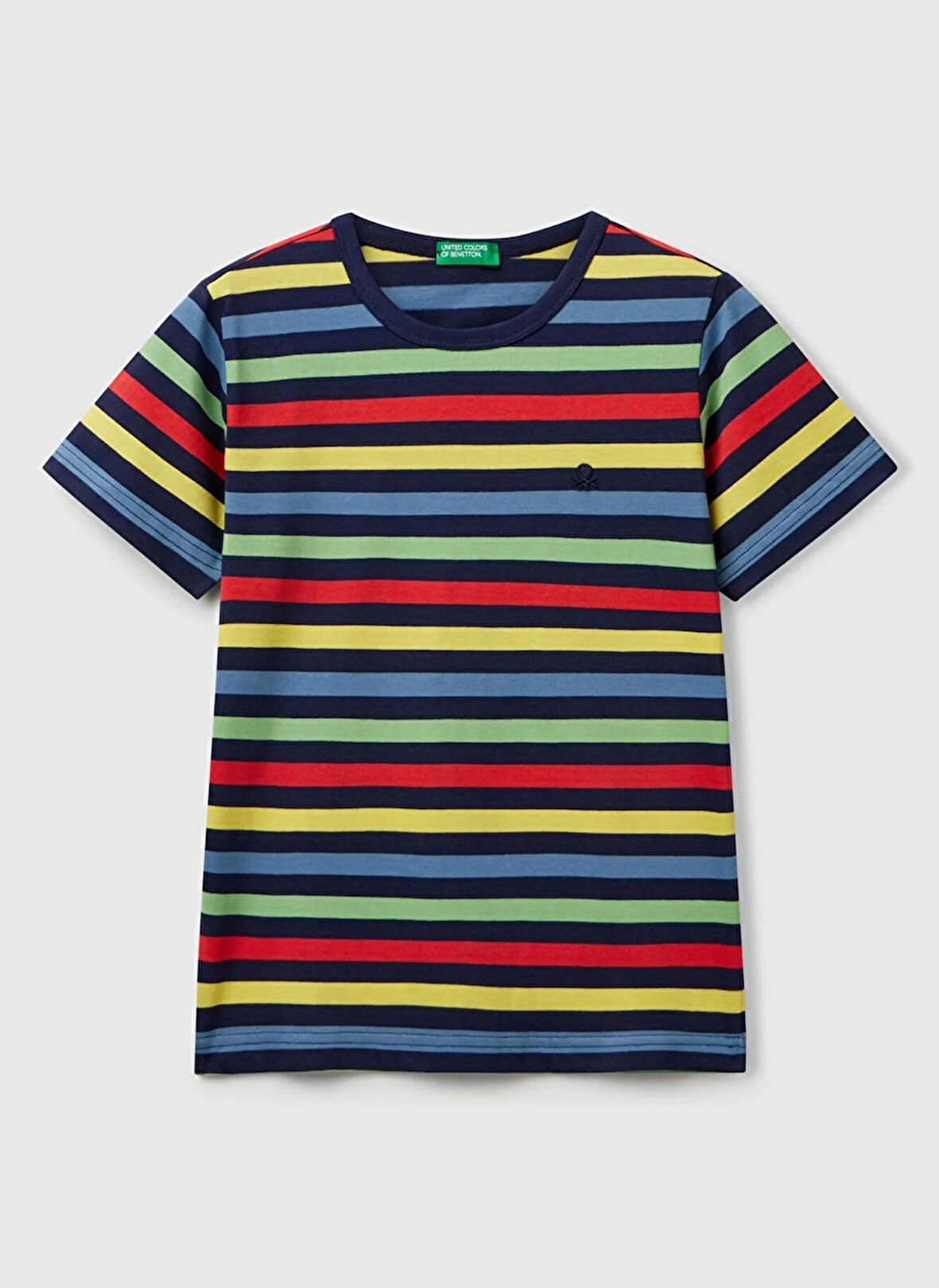 Benetton Baskılı Lacivert Erkek Çocuk T-Shirt 3FHXC10MW