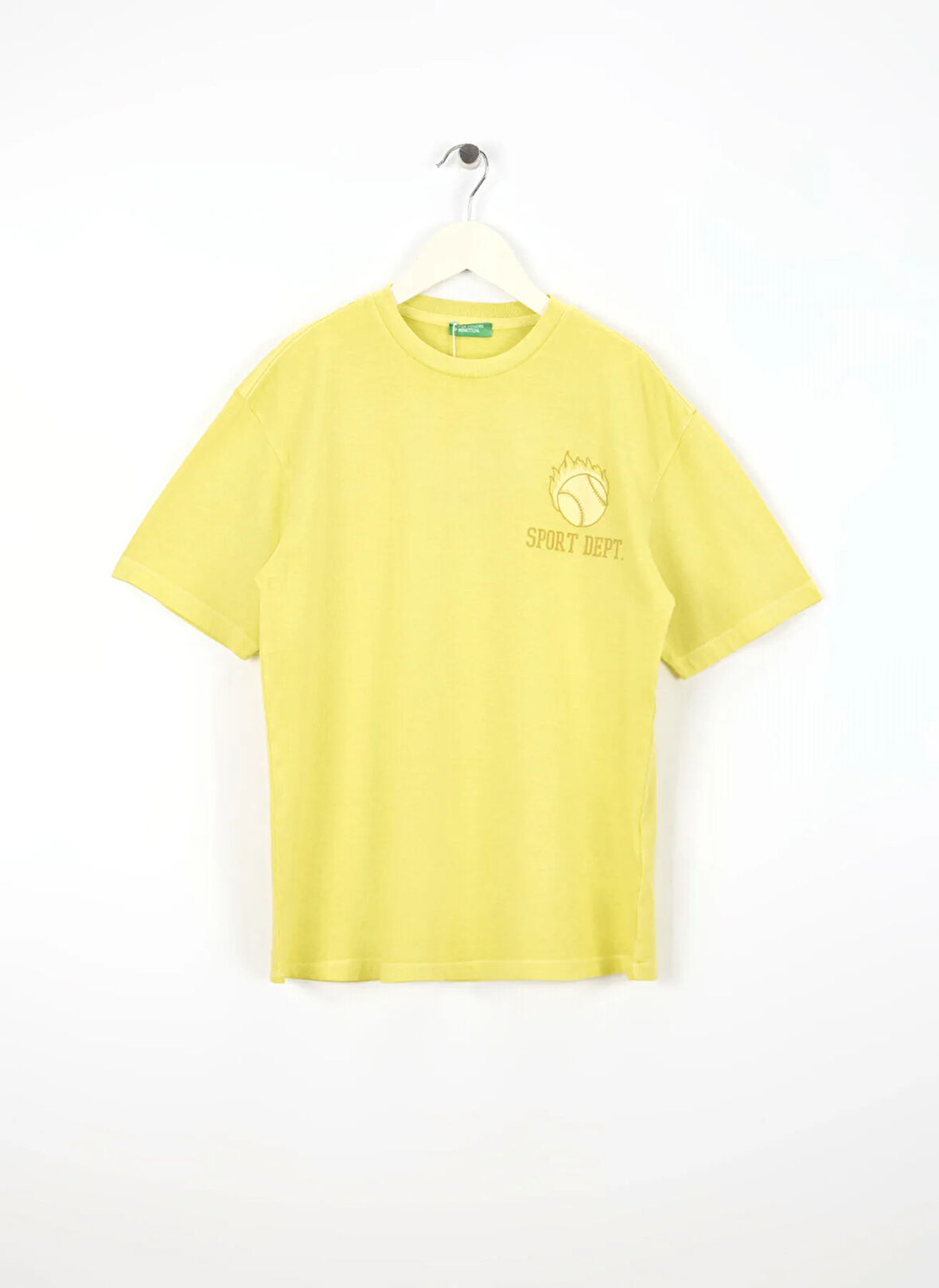 Benetton Baskılı Sarı Erkek Çocuk T-Shirt 3PCMC10N7