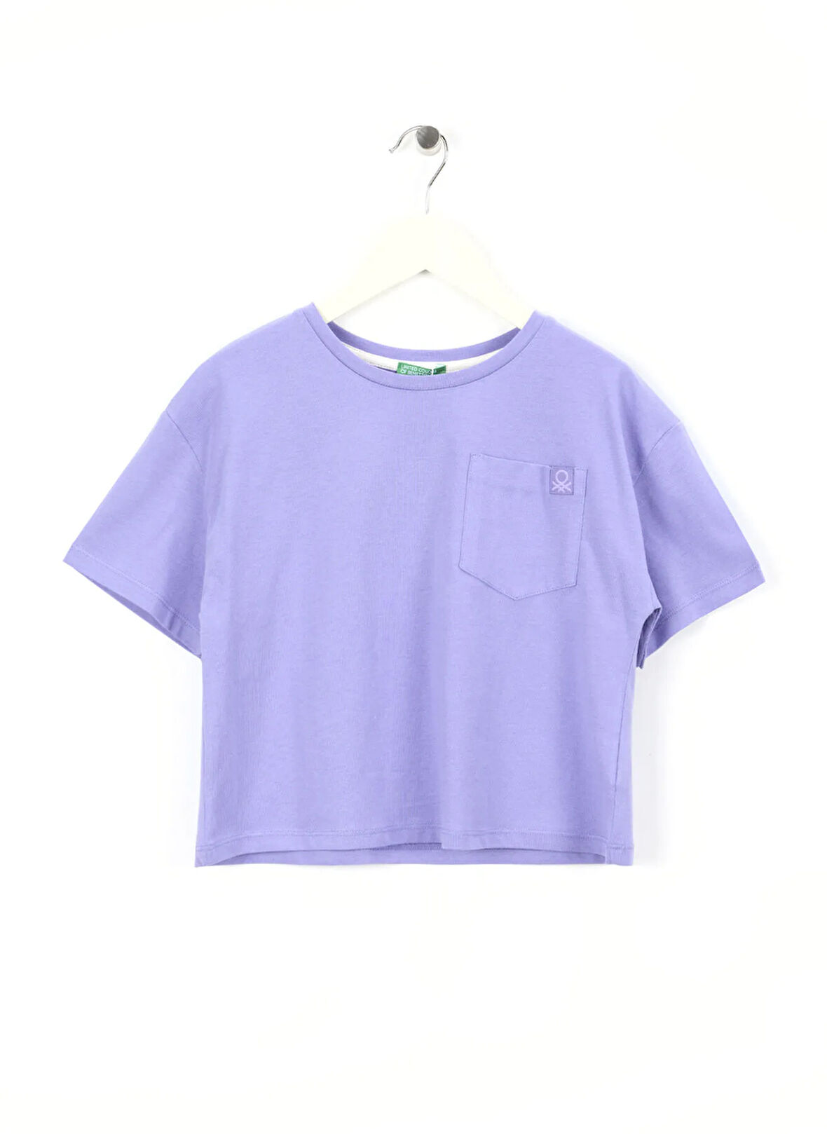 Benetton Baskılı Mor Kız Çocuk T-Shirt 3I1XC10N8