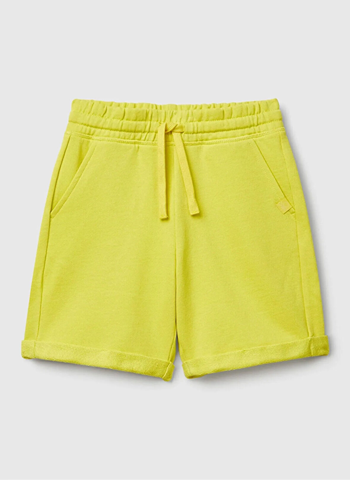 Benetton Normal Bel Regular Fit Sarı Erkek Çocuk Şort 3J68C901G
