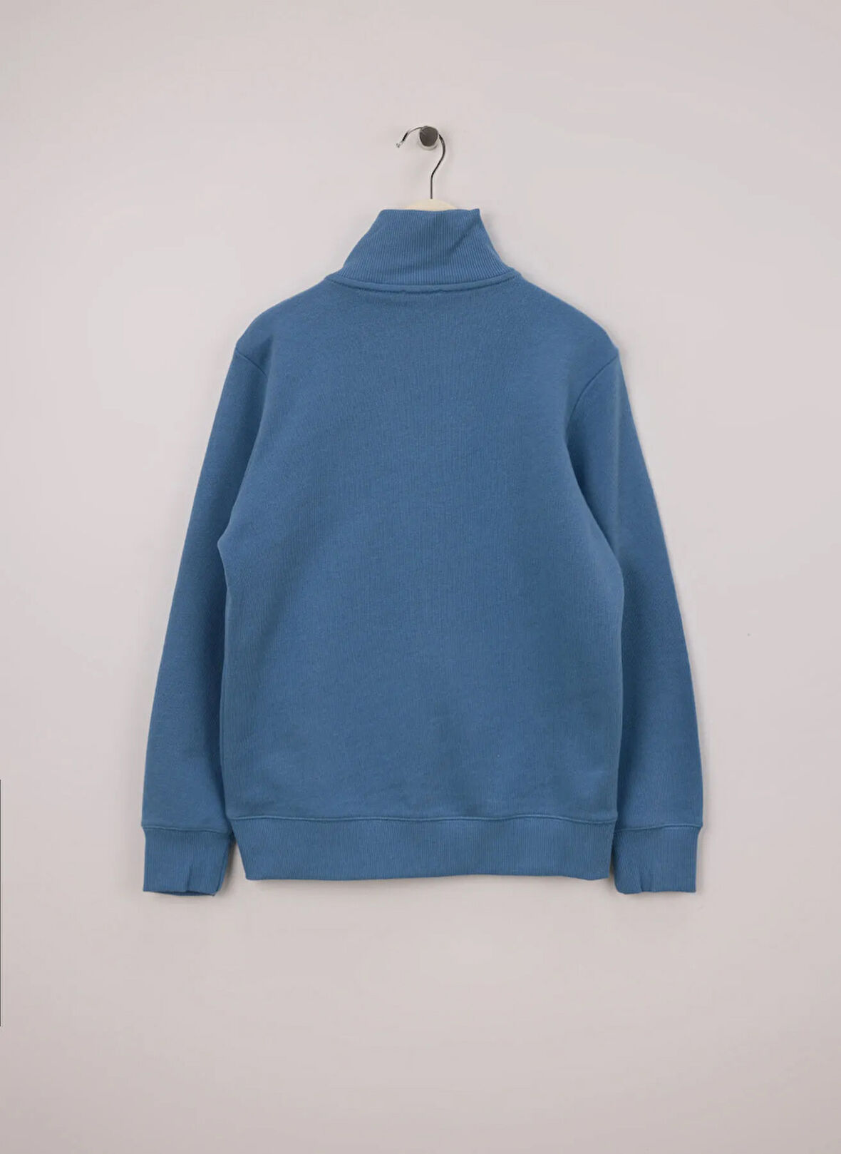 Benetton Baskılı Erkek Mavi Sweatshırt 3J68C501B