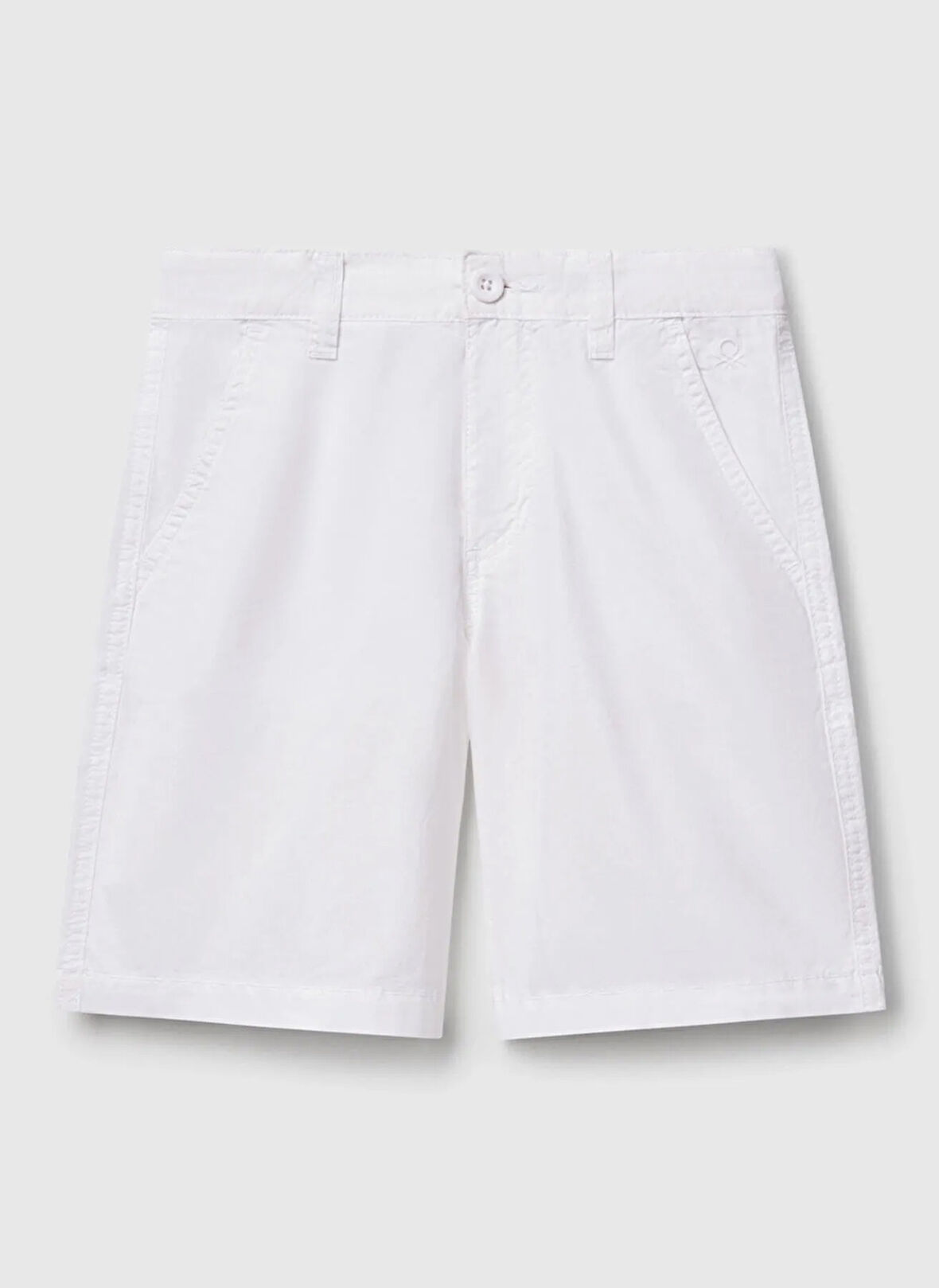 Benetton Normal Bel Regular Fit Beyaz Erkek Çocuk Şort 4AC7C903O