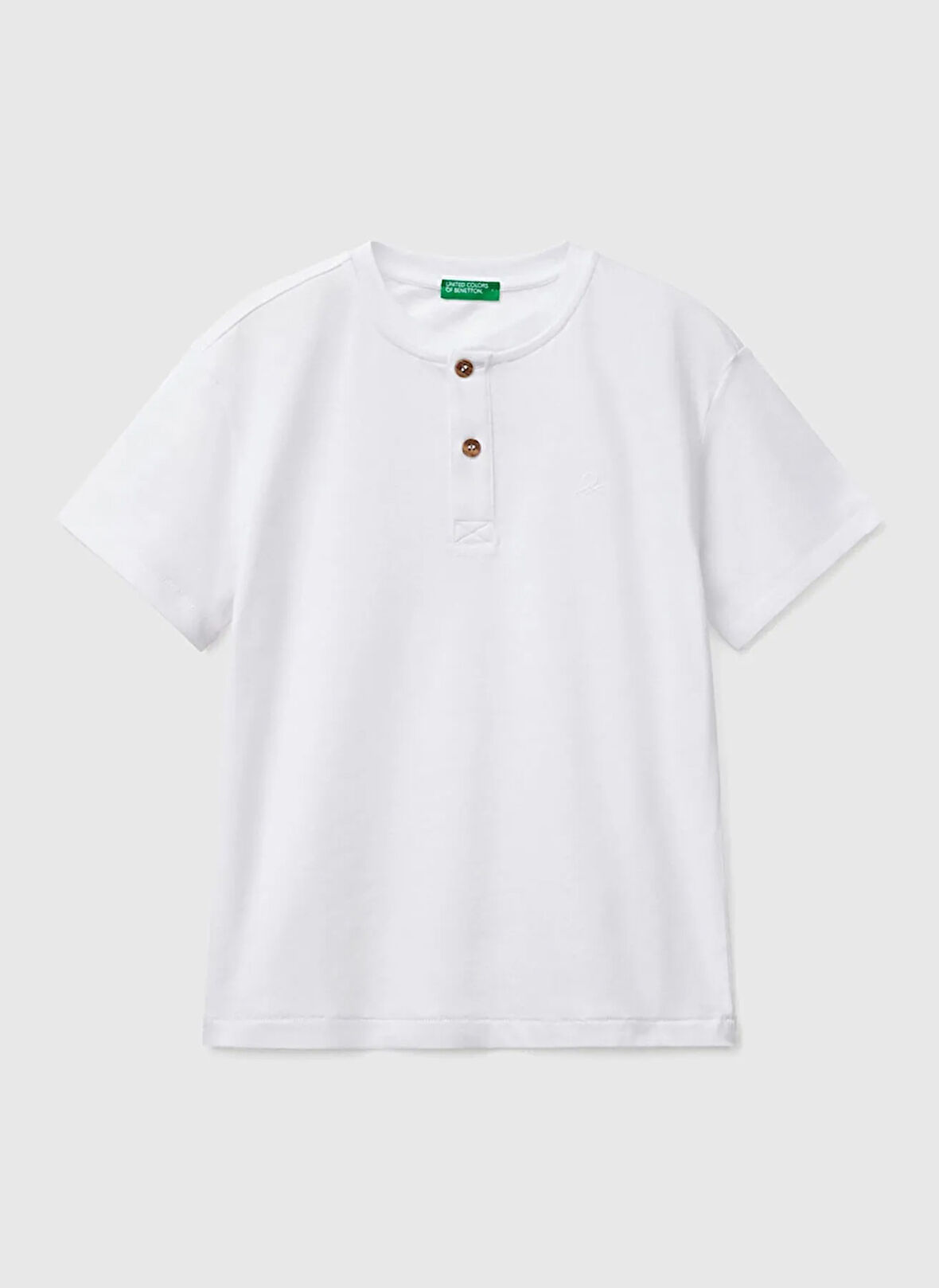 Benetton Baskılı Beyaz Erkek Çocuk T-Shirt 3F4JC10NN
