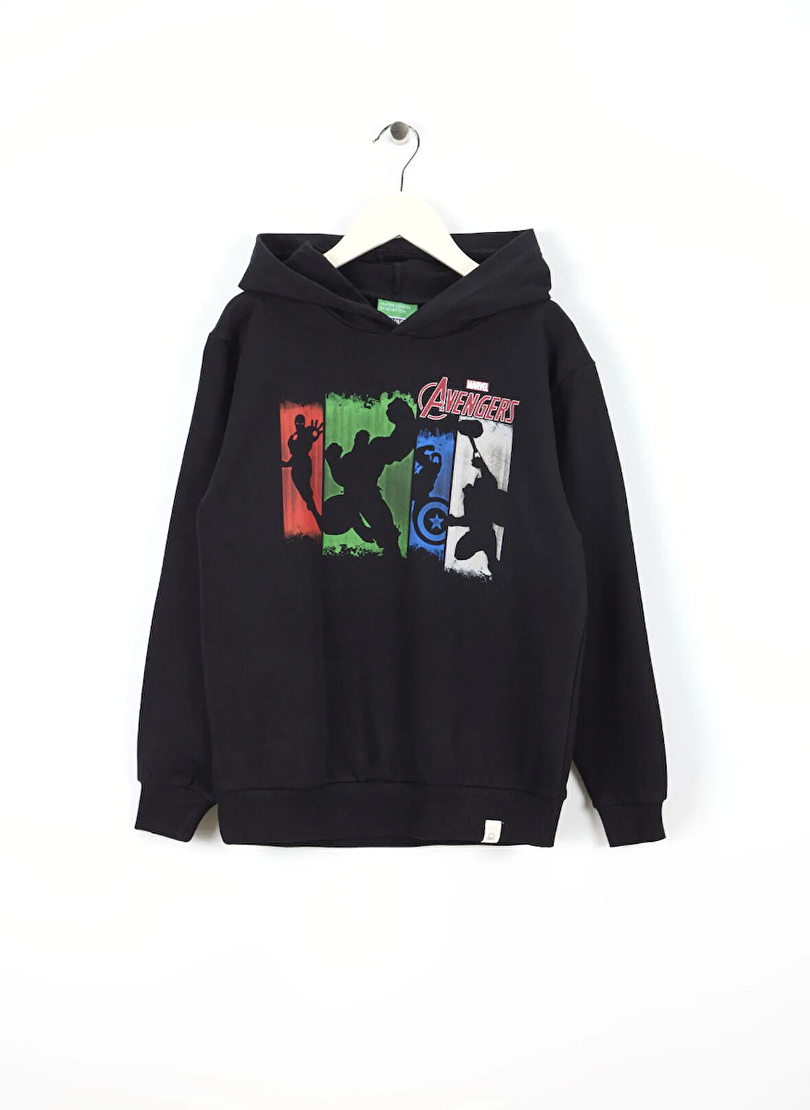 Benetton Baskılı Erkek Çocuk Siyah Sweatshırt 3PQMC204F