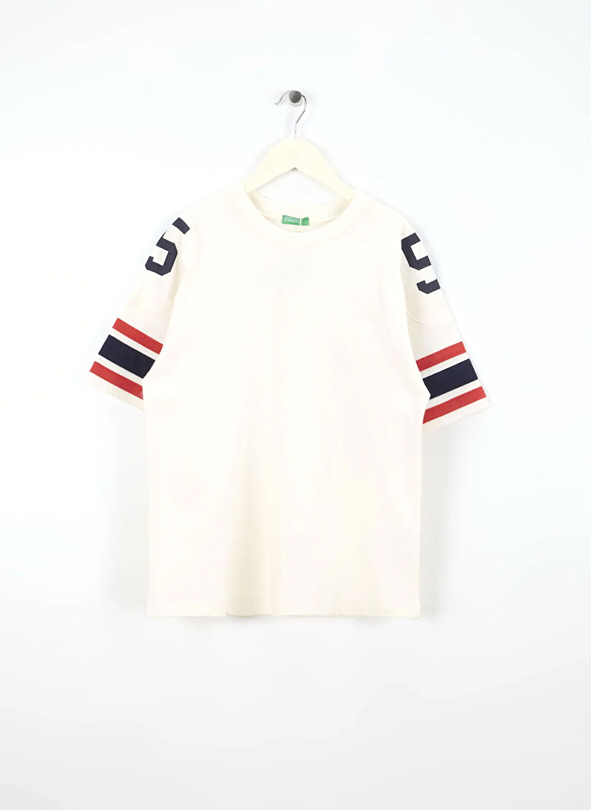 Benetton Baskılı Ekru Erkek Çocuk T-Shirt 3MI5C10OA